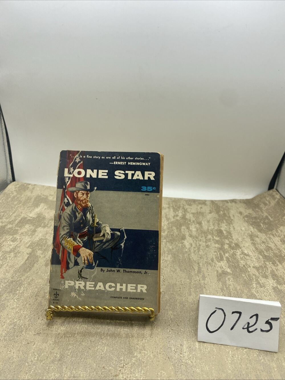 Lone Star Preacher - paperback Civil War novel by John W. Thomason from 1941